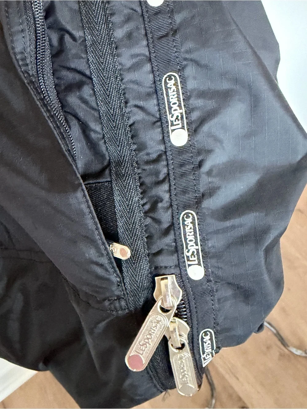 LeSportsac Black Nylon Travel Shoulder Bag - Picture 9 of 11